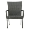 thumbnail image 6 of MAYEERTY Gray PE WICKER STACKING CHAIR 1pc Space-Saving Weather-Resistant for Patio Garden, 6 of 6