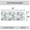 thumbnail image 3 of Watercolor Teal Green Black Floral Kitchen Curtains Valances for Windows Farmhouse Leaf Flowers Rod Pocket Small Valance Window Treatments Half Short Curtain 45x18 Inch for Bathroom Living Room Decor, 3 of 7