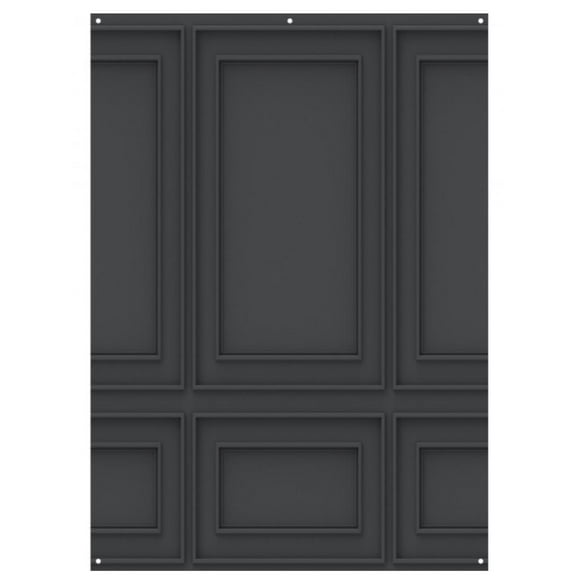 Westcott X-Drop Matte Vinyl Backdrop, Dark Wall Molding, 5x7'