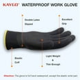 thumbnail image 3 of KAYGO Waterproof Work Gloves for Men and Women, Rubber Coated Non-slip Working Gloves for Garden, Outdoor Construction, KG150, Black, XL, 3 of 8