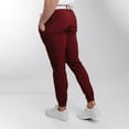 thumbnail image 6 of Men's Casual Pants Men's Solid Color Tight Pocket Zipper Business Casual Daily Slim Fit Small Trousers Red 35, 6 of 8