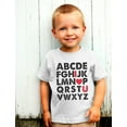 thumbnail image 6 of Kids Valentine's Day Alphabet ABC I Love You Toddler Adorable T-Shirt Gift, 6 of 7