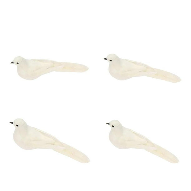 4 Piezas Piezas De Artificial De Simulación De Aves De Espuma De , Adornos De Aves Emplumadas Artesanía De Bricolaje Para Del H