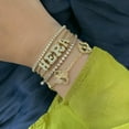 thumbnail image 2 of 14k Gold Filled Tennis Bracelet|3mm Cubic Zirconia Classic Tennis Bracelet|Gold Link Bracelets For Women Girls 6.15/6.75/7.15 Inch, 2 of 8