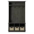 thumbnail image 6 of Twin Star Home 40" Hall Tree with Open Storage and Included Baskets, Weathered Gray, 6 of 6