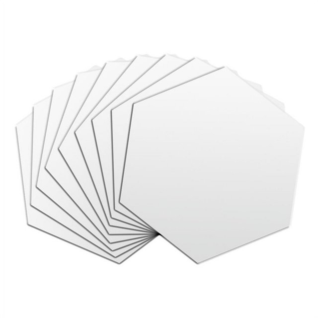 24 piezas 3D espejo moderno geométrico hexagonal ACR acrílico pared pegatina decoración de arte DIY Ecomeon