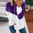 thumbnail image 2 of fvwitlyh White Hoodie Women's Ruby Ruffle-Shoulder Supersoft Stretch Sweatshirt Purple X-Large, 2 of 5