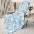 thumbnail image 3 of Disketp Cute Goose On A Blue Sky Cozy Flannel Fleece Throw Blanket: Has a velvety texture for All Seasons - Perfect for Women, Men, & Kids"40"x30", 3 of 6