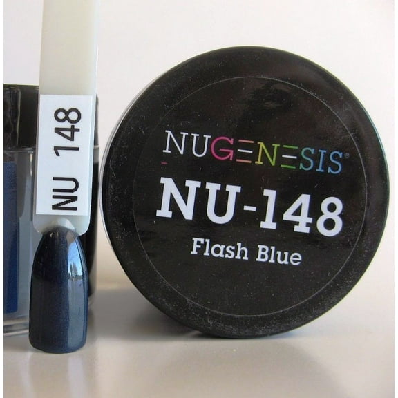 NUGENESIS Nail Color Dip Dipping Powder 1oz/jar - NU148 Flash Blue