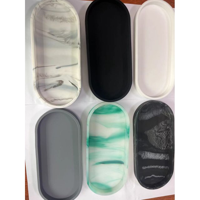 Bandeja de almacenamiento de silicona para baño, cocina, sala de estar, tocador, bandeja de almacenamiento para llaves, anillos y cosméticos