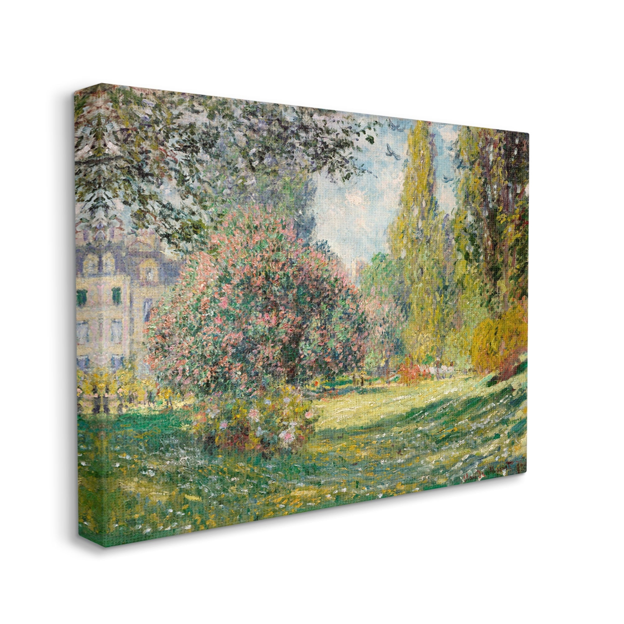 Stupell Industries Impressionist Flower Field Garden Vintage Estate Painting Gallery Wrapped Canvas Print Wall Art, Design by Lettered and Lined