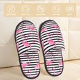 thumbnail image 2 of Fotbe Flamingos Pantuflas Peludas para Mujer con Estampado, Zapatillas de Peluche, Zapatos de Invierno para Casa, Uso Interior y Exterior-Medium, 2 of 8