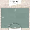 thumbnail image 4 of Sølmo PU Leather Placemats, Set of 4 - Heat Resistant, Waterproof, Non-Slip - Wipeable, Reversible, Thick Placemat Pack - Sky Blue and Silver, 4 of 7