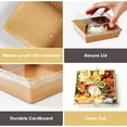 thumbnail image 4 of 50 Pack Small Charcuterie Boxes with Clear Lids - To Go Paper Mini Charcuterie Box, Disposable Food Containers, 5 Inch Dessert Boxes (Brown), 4 of 8