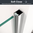 thumbnail image 6 of 24" W x 72" H Semi-Frameless Circular Pivot Shower Door in Chrome With 1/4" (6mm) Thick SGCC Tempered Glass, 6 of 9