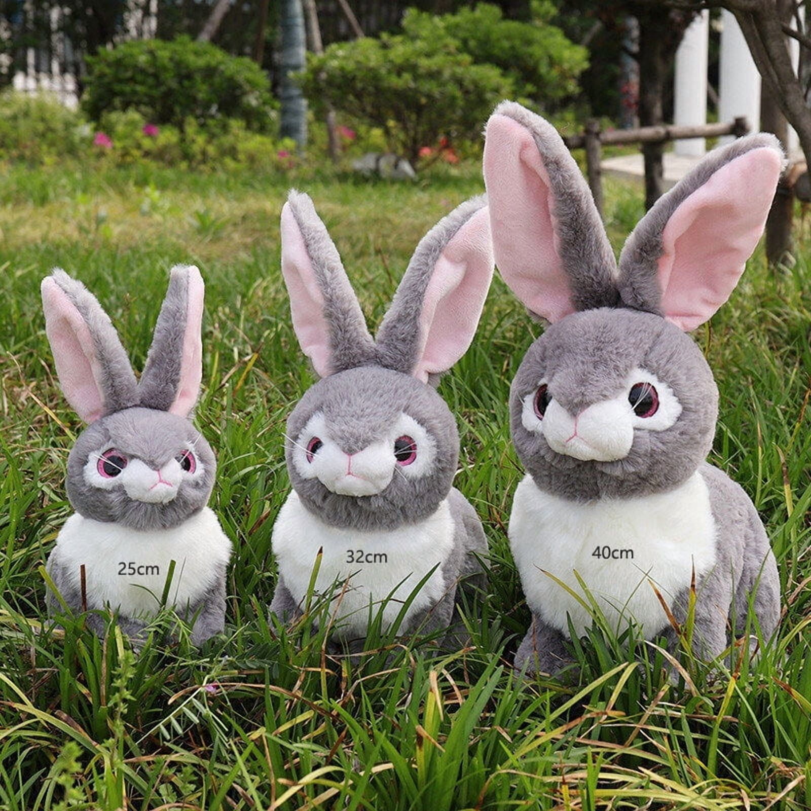 Plush Bunny - Stuffed Bunny Rabbit - Animal Toy for Toddler and Kids - Cute and Cuddly Friend for Boy or Girl - Great Gift for Easter, Christmas, Birthday，Light Gray