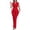 *Red, variant on Women Sleeveless V Neck Blazer and Straight Pants 2 Piece Suit, Slim Business Casual Matching Outfit Set Beige,Women's Plus L