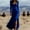 *Blue, variant on U Women's Long Sleeve Square Neck Western Side Slit Maxi Dress,Trendy Travel Long Dress Army Green,Womens Plus XL