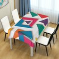 thumbnail image 4 of Yayeee Tablecloths 54" x 54" Rectangle Wrinkle Resistant Party Table Cover, Purple Triangles, 4 of 8