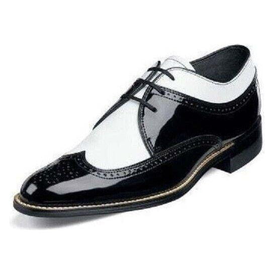 Stacy Adams Men's Shoes Dayton Black White Wingtip Oxford