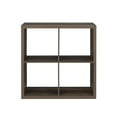 thumbnail image 2 of Linon Armoire de Rangement en Bois à Quatre Casiers Gris, 2 of 11