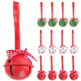 thumbnail image 1 of 12 Uds. Adorno de campana de estilo navideño árbol de Navidad DIY colgante de campana con lazo, 1 of 5