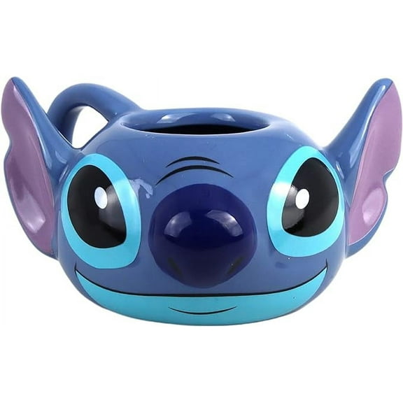 Disney Stitch Head Mug, Boxed Sculpted Miniature Cup, Limited Edition Collectable, 3.5 Ounces, Blue