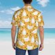 thumbnail image 4 of Balery Funny Chicken Camisas hawaianas de manga corta para hombre, camisas playeras de corte holgado, camisas de vacaciones con botones,Small, 4 of 7