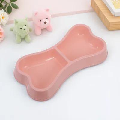 BESTYASH Comedero Anti Deslizante Rosa Con Hueso Para Perros En Casa