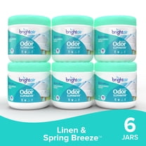 Bright Air Super Odor Eliminator Air Freshener, Linen & Spring Breeze, 14oz, Case of 6