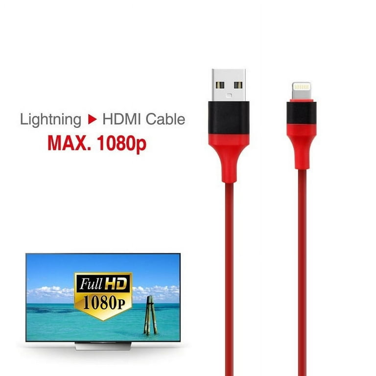 Adaptateur Lightning 8pins à HDMI mâle 2m - Informatique