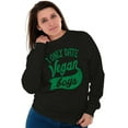 thumbnail image 5 of Date Vegan Boy Vegetarian Healthy Women Crewneck Sweatshirt Brisco Brands S, 5 of 5