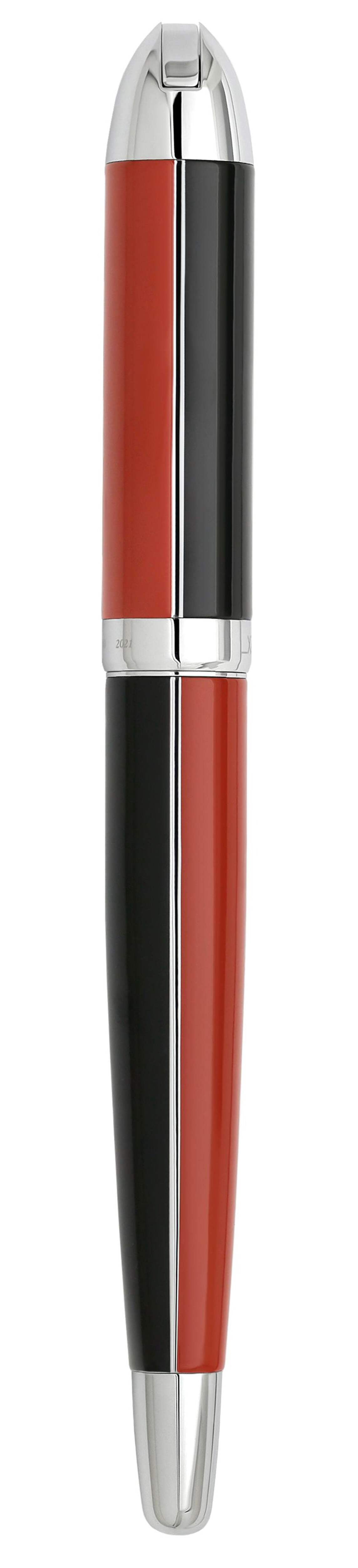 Xezo Xezo Visionary® Brass  Aluminum Enameled Fountain Pen (Medium Nib) - Red / Black