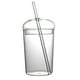thumbnail image 2 of Vaso de vidrio con pajita, recipiente para bebidas, taza para jugo de fruta, vaso de vidrio con pajita, 2 of 8