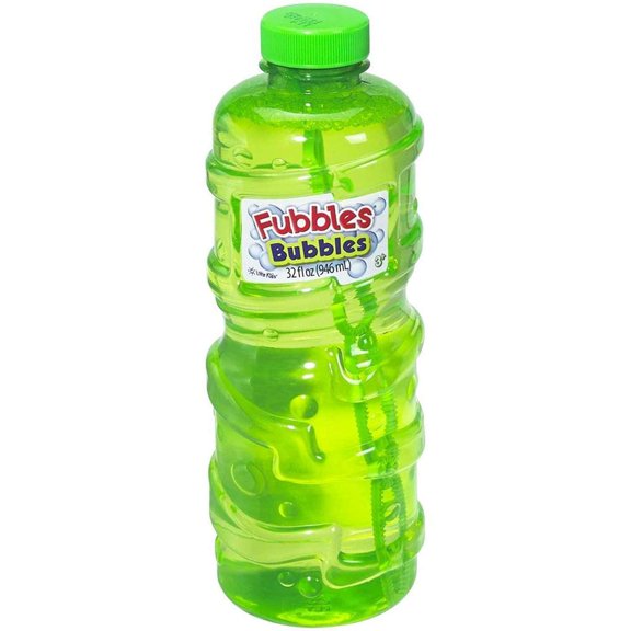 Solución de burbujas y recarga Fubbles de 32 onzas con Bubble Wand 3+