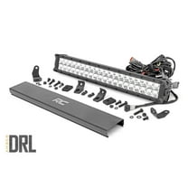 Rough Country 20" Chrome Series Dual Row LED Light Bar | Amber DRL - 70920DA