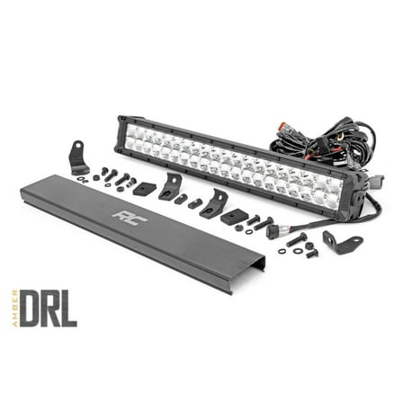 Rough Country 20" Chrome Series Dual Row LED Light Bar | Amber DRL - 70920DA