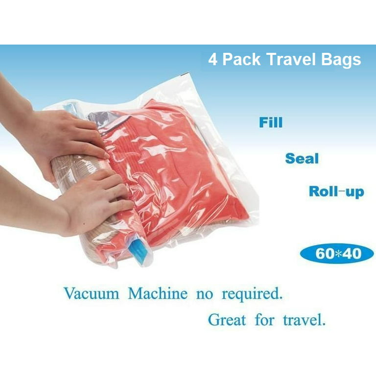 6PCS 47X32 Jumbo Extra Large Space Saver Vacuum Seal Storage Bag with  Pump Strong Organizer for Outdoor Travel