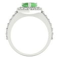 thumbnail image 4 of Halo Engagement Ring for Women - 2.03ct Simulated Green Diamond in 14K White Gold Promise Ring, 4 of 6
