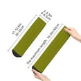 thumbnail image 4 of Rateoe Olive Pattern Quarter Crew Socks,Toe Seamed Ankle Socks,Cotton Cushioned Breathable Athletic Crew Sports Socks, 4 of 7