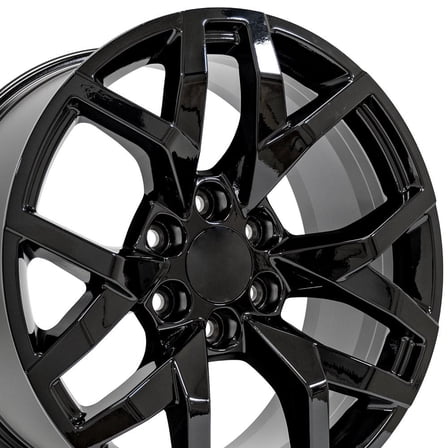 OE Wheels CV66 20 Inch Rims Fit Suburban 1500 Z71 Style 6x139.7 20x9 Gloss Black - Hollander 14076 (Set of 4)