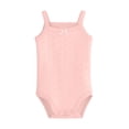 thumbnail image 2 of Paiwinds Summer Toddler Girls Sleeveless Bodysuit Scoop Neck Spaghetti Strap Bow Embossed Romper Casual Stretch Regular Fit Onesies for Baby Girls, 2 of 9