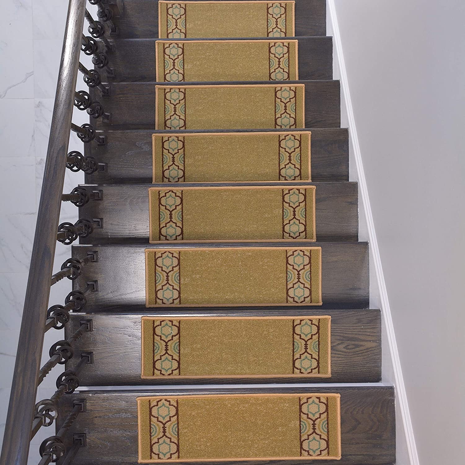 Stair Treads Skid Slip Resistant Backing Indoor Carpet Stair Treads ...