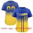 thumbnail image 4 of Camiseta de béisbol con degradado, camiseta personalizada del equipo, impresión de nombre personal, número, rayas, ropa deportiva de hip hop, camiseta de béisbol para hombres, mujeres y niños, 4 of 4