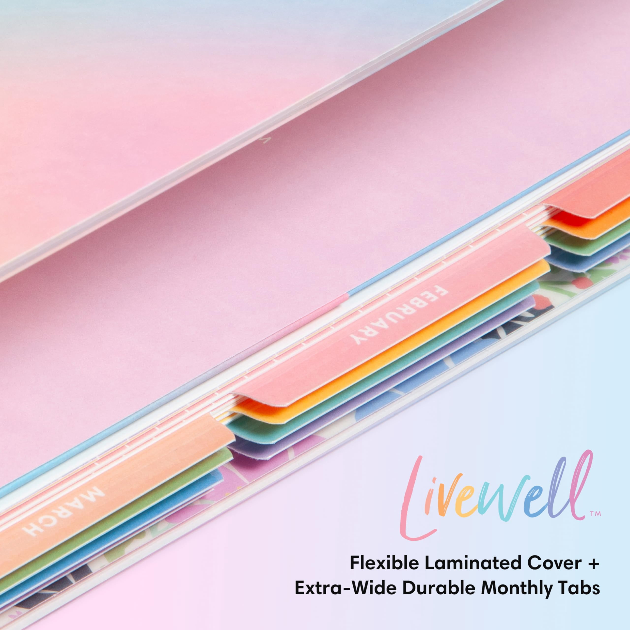 Blue Sky Livewell 2026-2027 Weekly and Monthly Academic Year Planner Calendar, July 2026 - June 2027, 7" x 9", Flexible Cover, Wirebound, Colorful Interior, Storage Pocket, Includes Stickers, Charmie