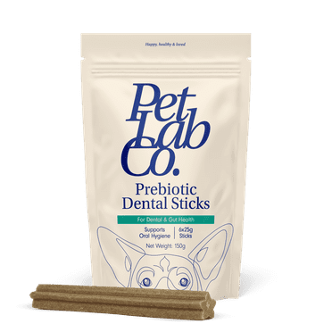PetLab Co. Prebiotic Dental Stick - Dog Dental Sticks - Target Plaque and Tartar Buid up - Maintain Dog Oral Health and Keep Breath Fresh (6 Sticks)