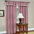 thumbnail image 4 of Park Avenue Collection Buffalo Check Tier Pair - 58x24 - Burgundy, 4 of 4
