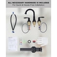 thumbnail image 7 of WOWOW 8 in. Widespread Double Handle Bathroom Faucet with Drain Kit Included in Matte Black, 7 of 7