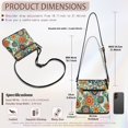 thumbnail image 7 of HELLHERO Colourful Flowers Purse Satchel, Waterproof Ladies Shoulder Purse PU Leather Durable Ladies Single Shoulder Bag for Short Trips Travel, 7 of 7