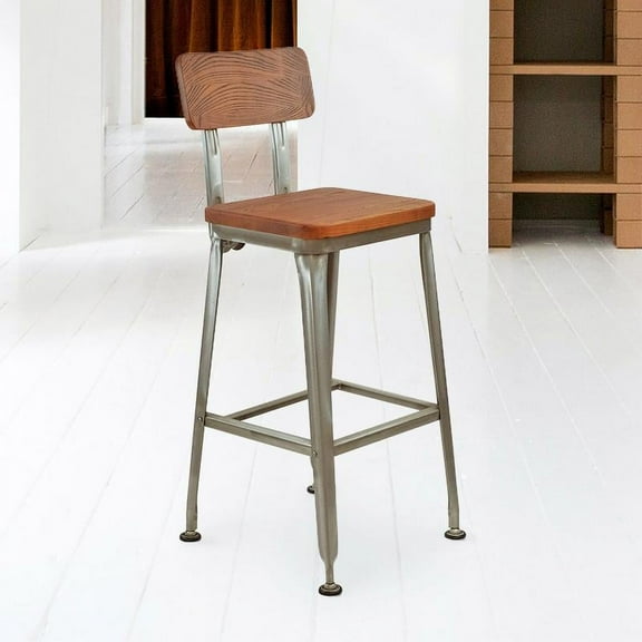 Heron Bar Stool with Solid Wood